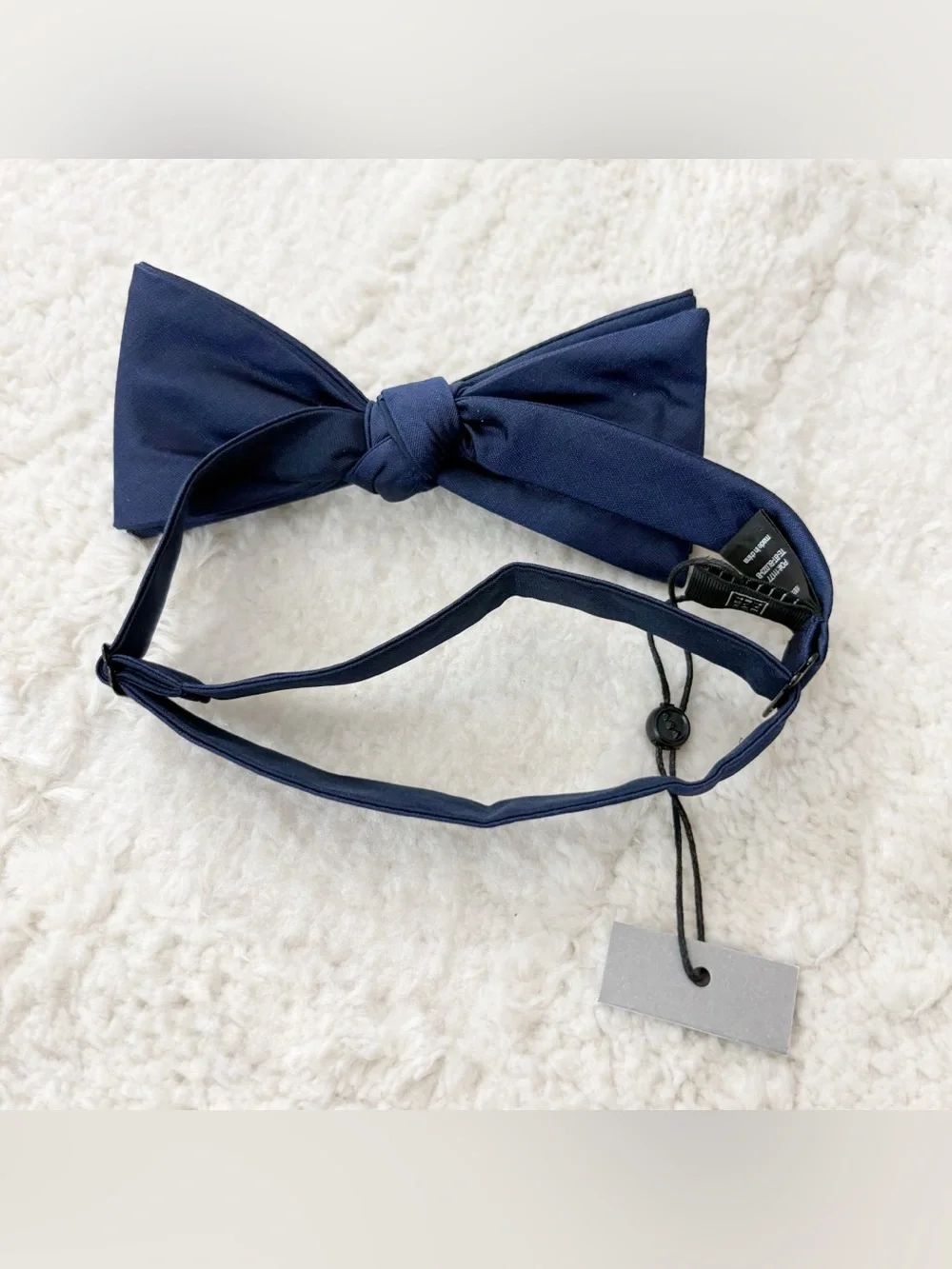 NWT The Blk Tux 100% Silk Navy Blue Bow Tie OSFM